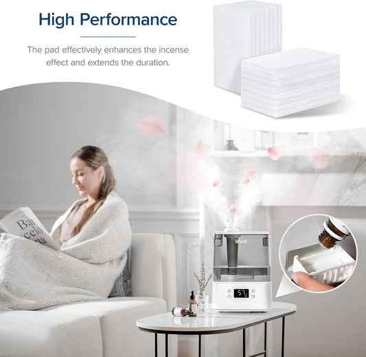 Aroma Pads 16 Pack, Humidifier Replacement Filters, Compatible with LV600S, Classic300S, LV600HH, Oasismist450S, Make the Fragrance Stronger and Longer Duration, White