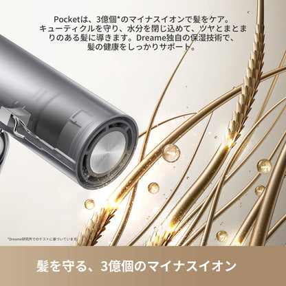 軽量300g 11万回転/分のモーター 3億個/cm³のプラチナマイナスイオン