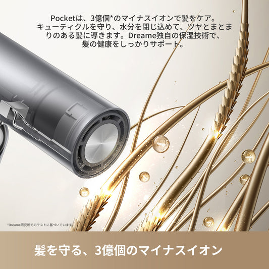 軽量300g 11万回転/分のモーター 3億個/cm³のプラチナマイナスイオン