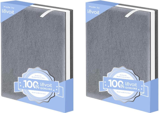 Vital 100 Replacement Filter, Genuine Air Purifier Filter, High-Efficiency Activated Carbon for Removal of Smoke, Odor, Allergens, Pollen,Vital 100-RF, White, 2 Pack