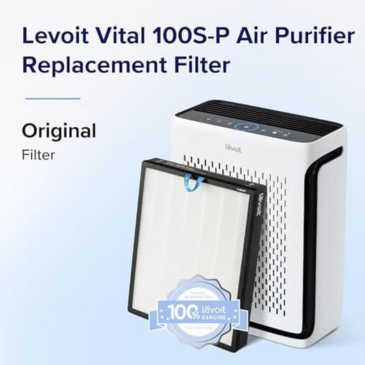 Vital 100S-P Replacement Filter, Genuine Air Purifier Filters, Supports HEPA Sleep Mode, High-Efficiency Activated Carbon for Removal of Smoke, Odor, Allergens, Pollen, Vital 100S-RF, 1 Pack