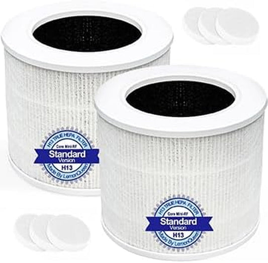 Core Mini Replacement Filter Compatible with LEVOIT Core Mini Air Purifier,Core Mini-P,3-In-1 High Efficiency H13 HEPA Filter, Mini-Rf Filter with Activated Carbon,Replace Part #Core Mini-Rf,2Pack